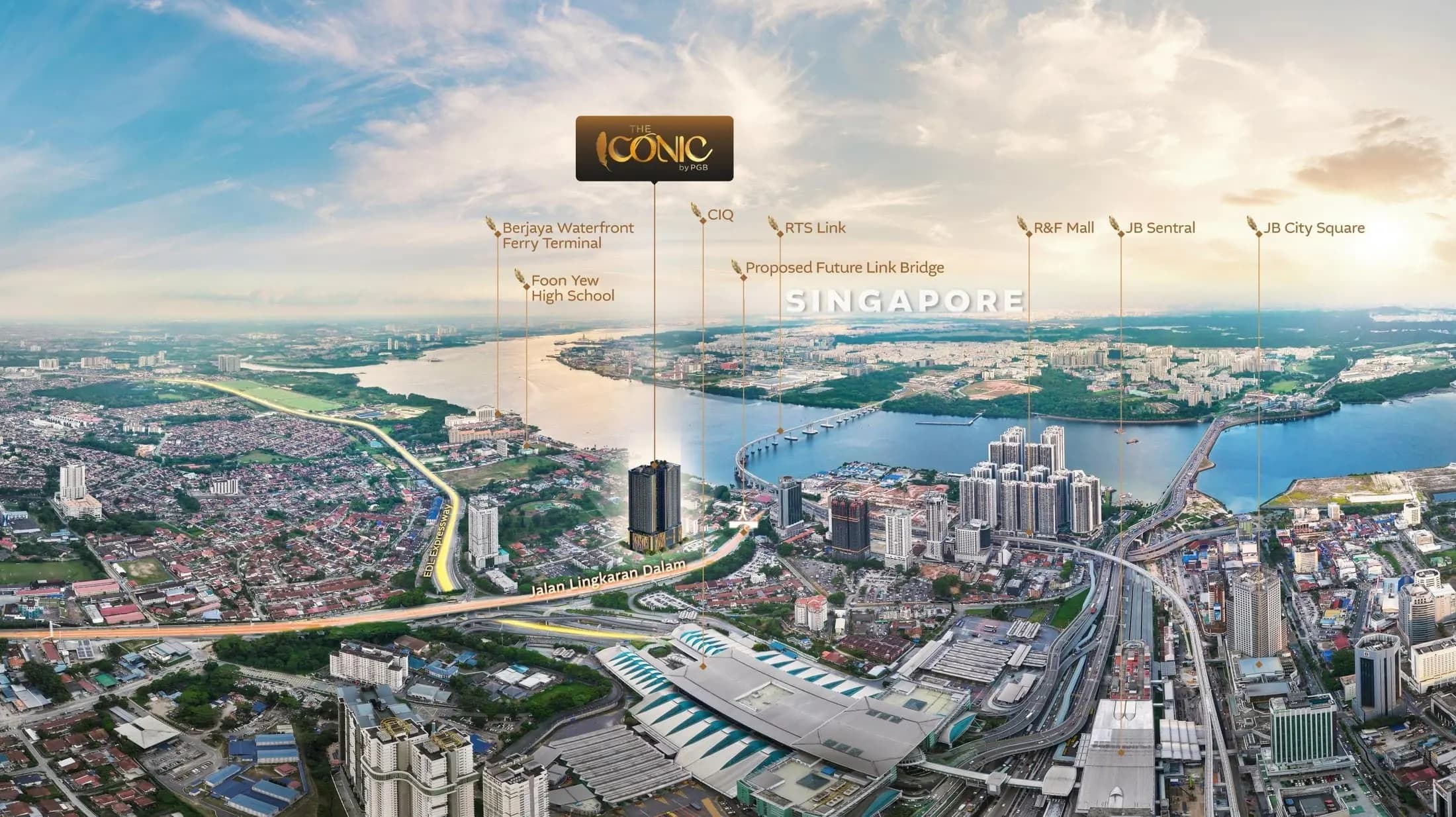 The Iconic by PGB connectivity map — CIQ, RTS Link, Singapore